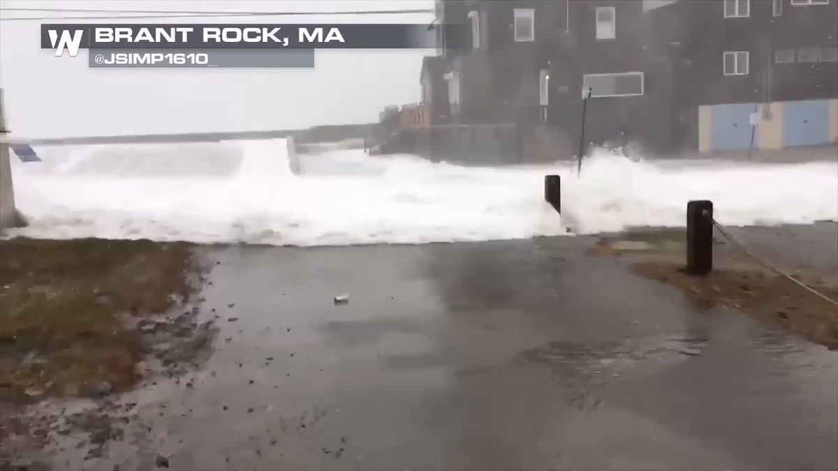 Video of the storm surge that's happening   on the Mass. coast. Evacuations are in place in the area.   