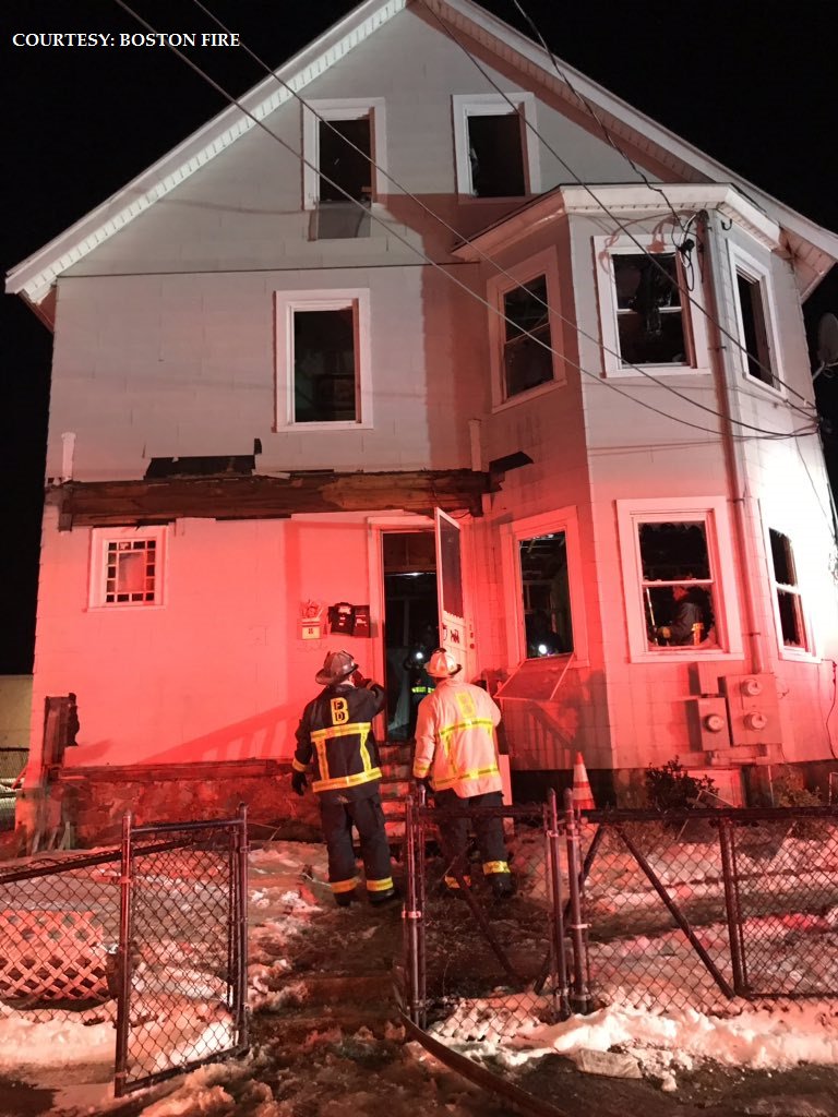 Firefighters responded to a fire in this home in Roslindale on Harrison St around 1:15am.  7 adults and 1 child have been displaced. The fire causing approximately $150,000 in damage