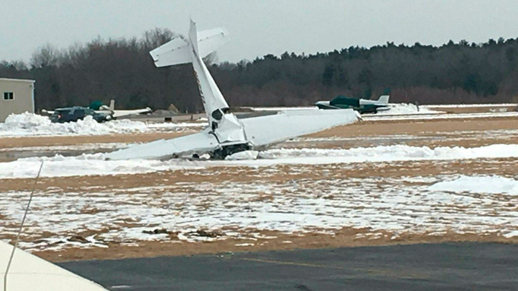 Two killed in fiery plane crash in Massachusett's Mansfield Municipal Airport    
