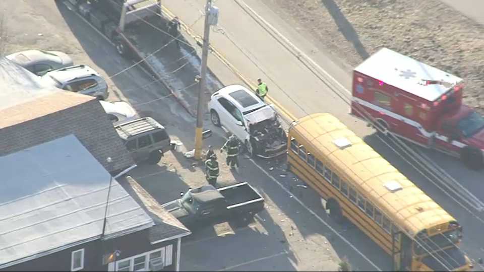 Injuries reported in school bus-involved crash in Norfolk, Mass.    