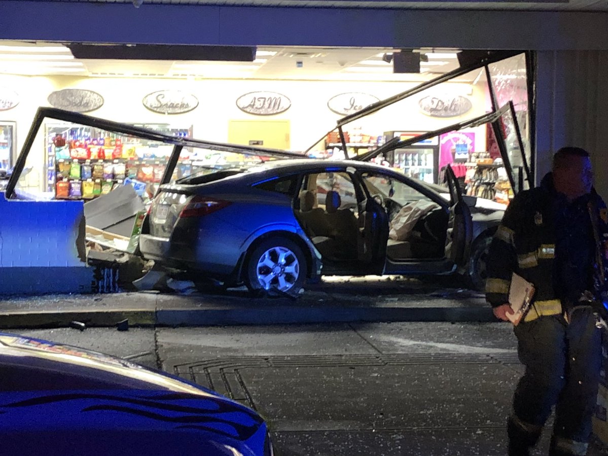 Reckless driving and destruction of property charges against 24 yr old driver. She was treated at Good Samaritan Medical Center. -man and his son in car left scene before emergency crews arrived. 