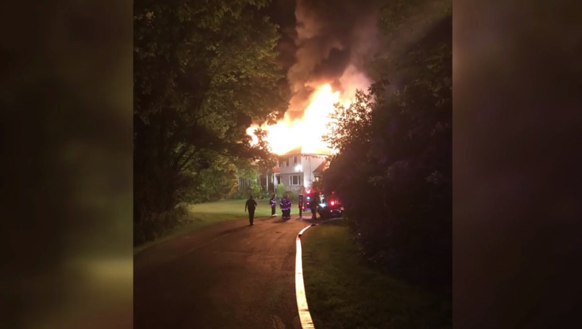 Firefighters battle massive house fire on Brundrett Ave in Andover.