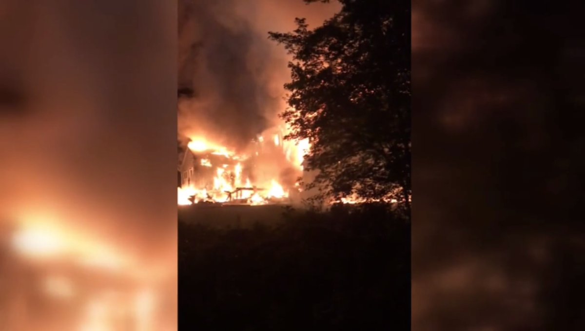 Firefighters battle massive house fire on Brundrett Ave in Andover.