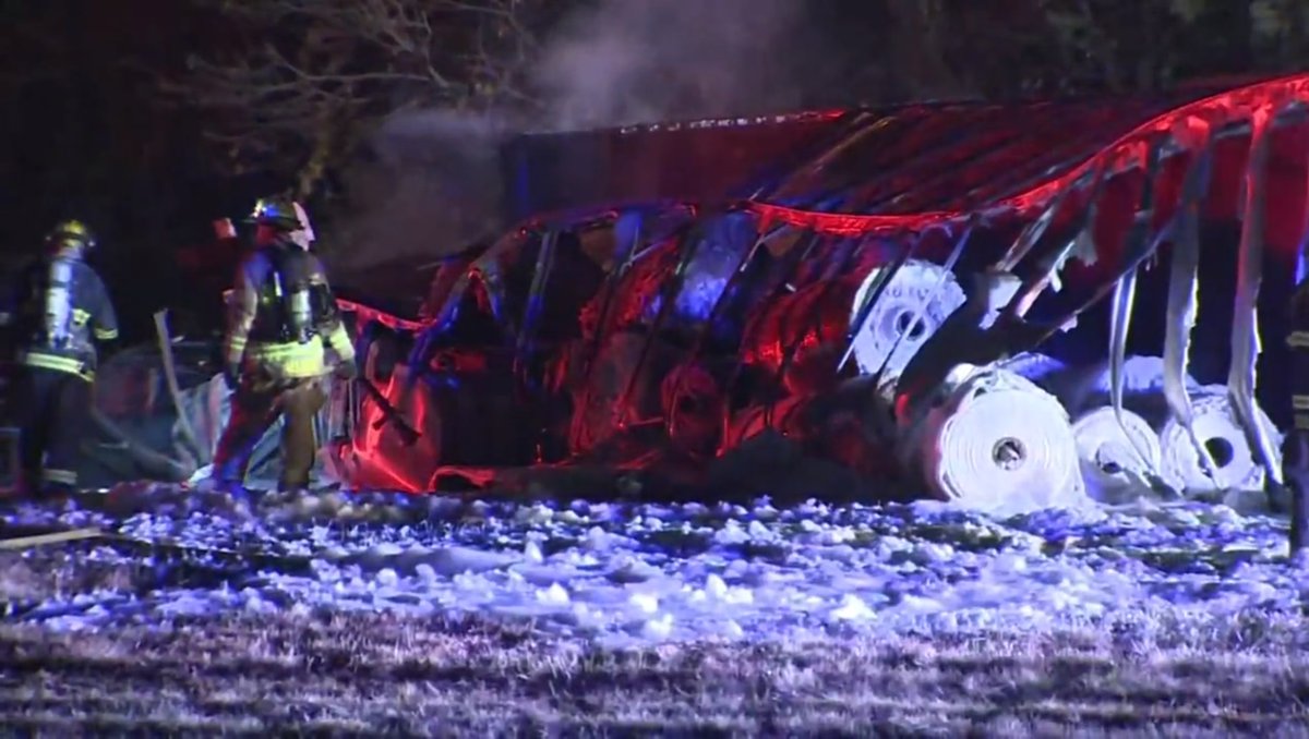 State Police say that 3 people have been transported to the hospital from this crash with what are believed to be non-life threatening injuries.