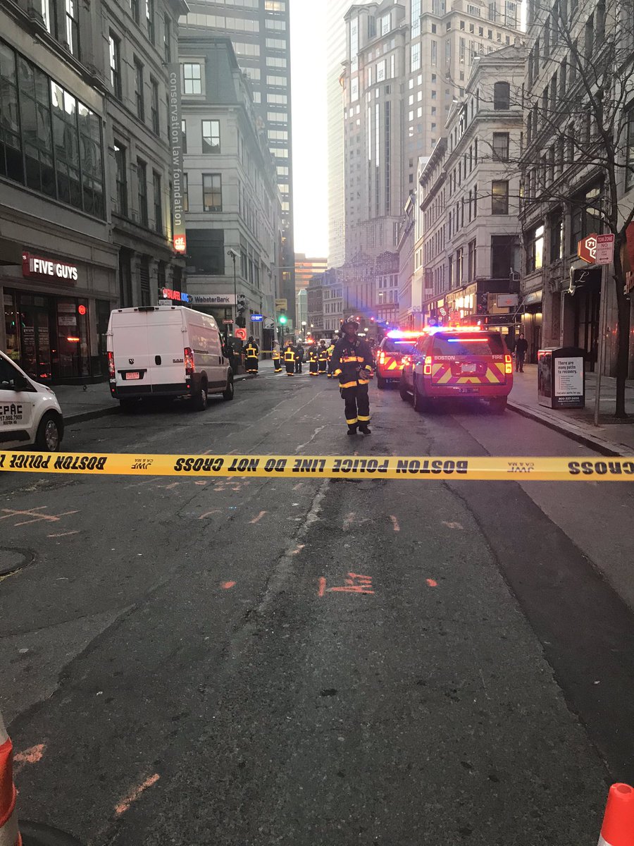 Summer St. near Chauncy and Arch streets is closed due to a level 2 hazmat situation. A thick film formed on a parked car after a steam leak. BostonFire believes it's asbestos but they're waiting for a team to come and test it. s all morning on @boston25