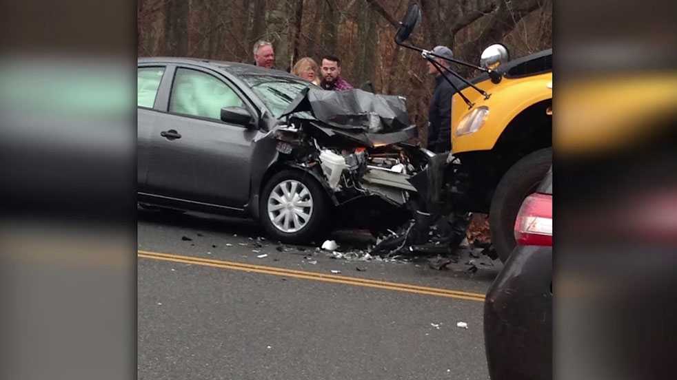 At least 11 children were injured in a school bus crash in Milford
