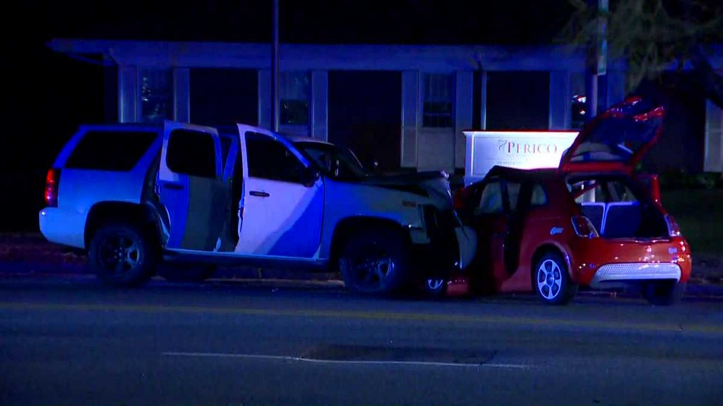 Five people were hurt in a multi-vehicle crash along a road that passes several retail stores in Reading.