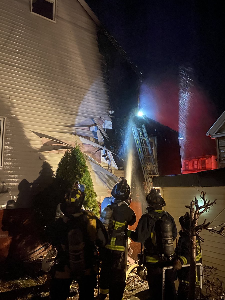 Boston Fire Dept.:At approximately 11:25 companies on arrival had fire showing from the basement to the top floor at 296 Princeton St . In East Boston a 2nd alarm was ordered