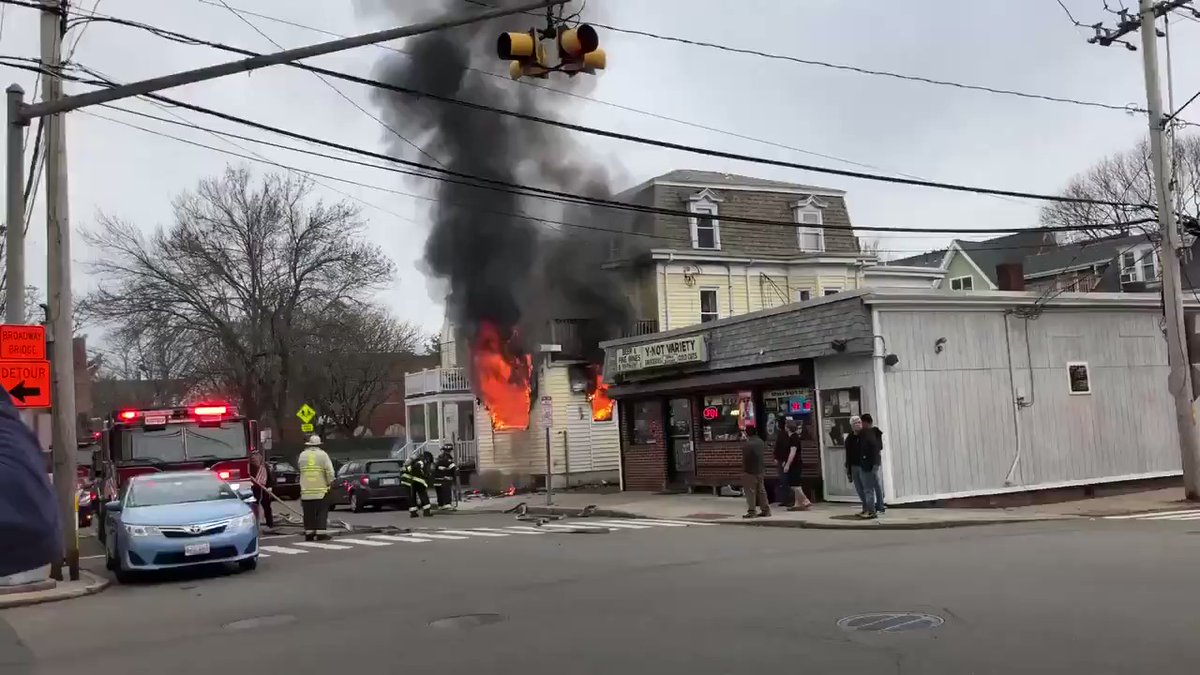 Firefighters battling house fire on Willow Avenue in Somerville