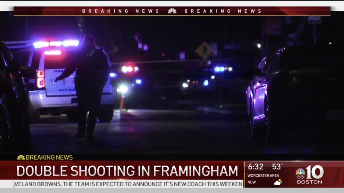 FraminghamPD investigating a double shooting overnight. This is on 2nd Street. 