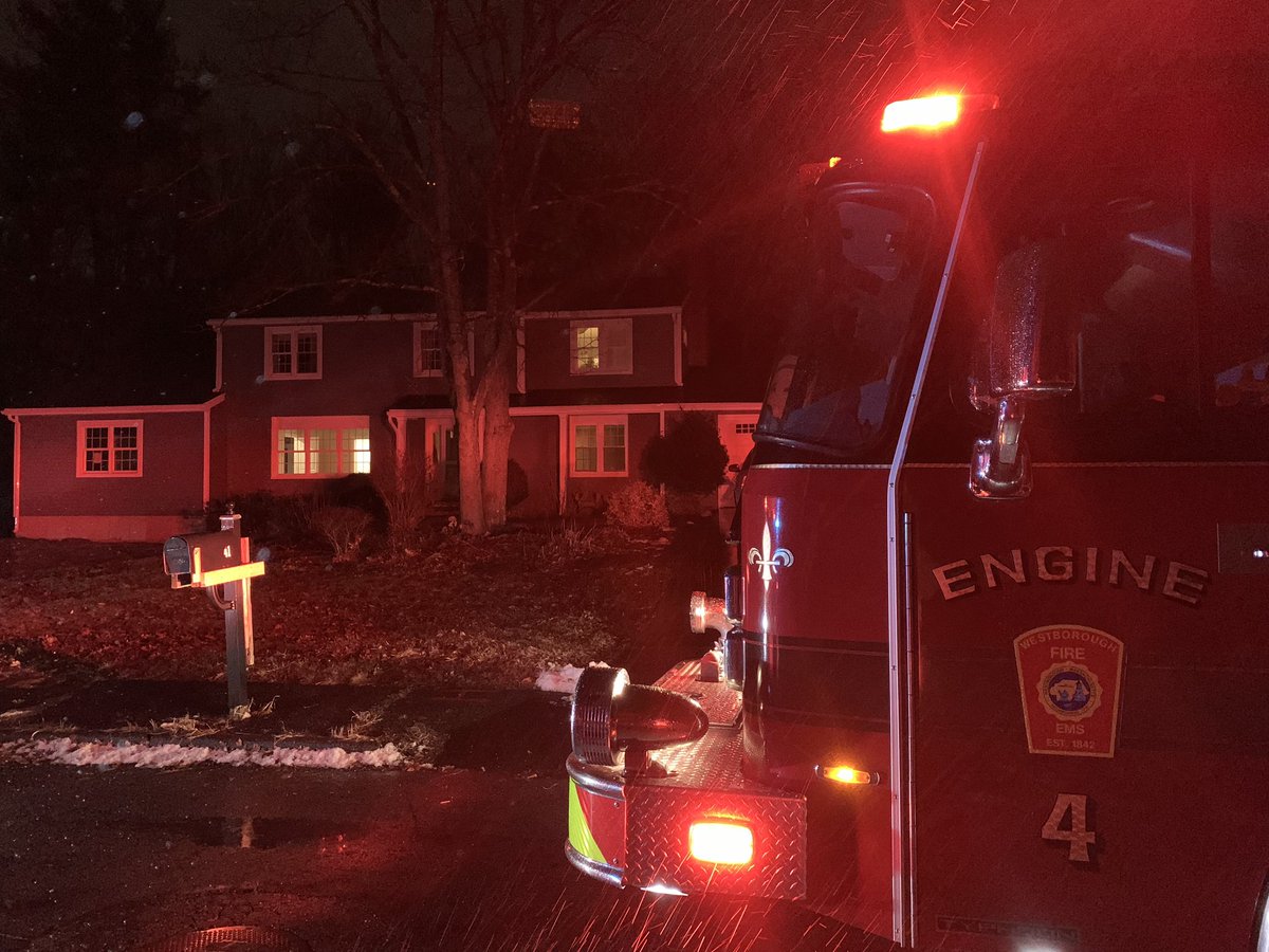 Westborough Engine 4 & Ladder 1 worked this structure fire on Hundreds Road overnight. Crews made a quick knock &amp; limited damage to the exterior of the building, deck, &amp; hot tub. Special thanks to a neighbors dog that alerted a resident about the fire. There were no injuries