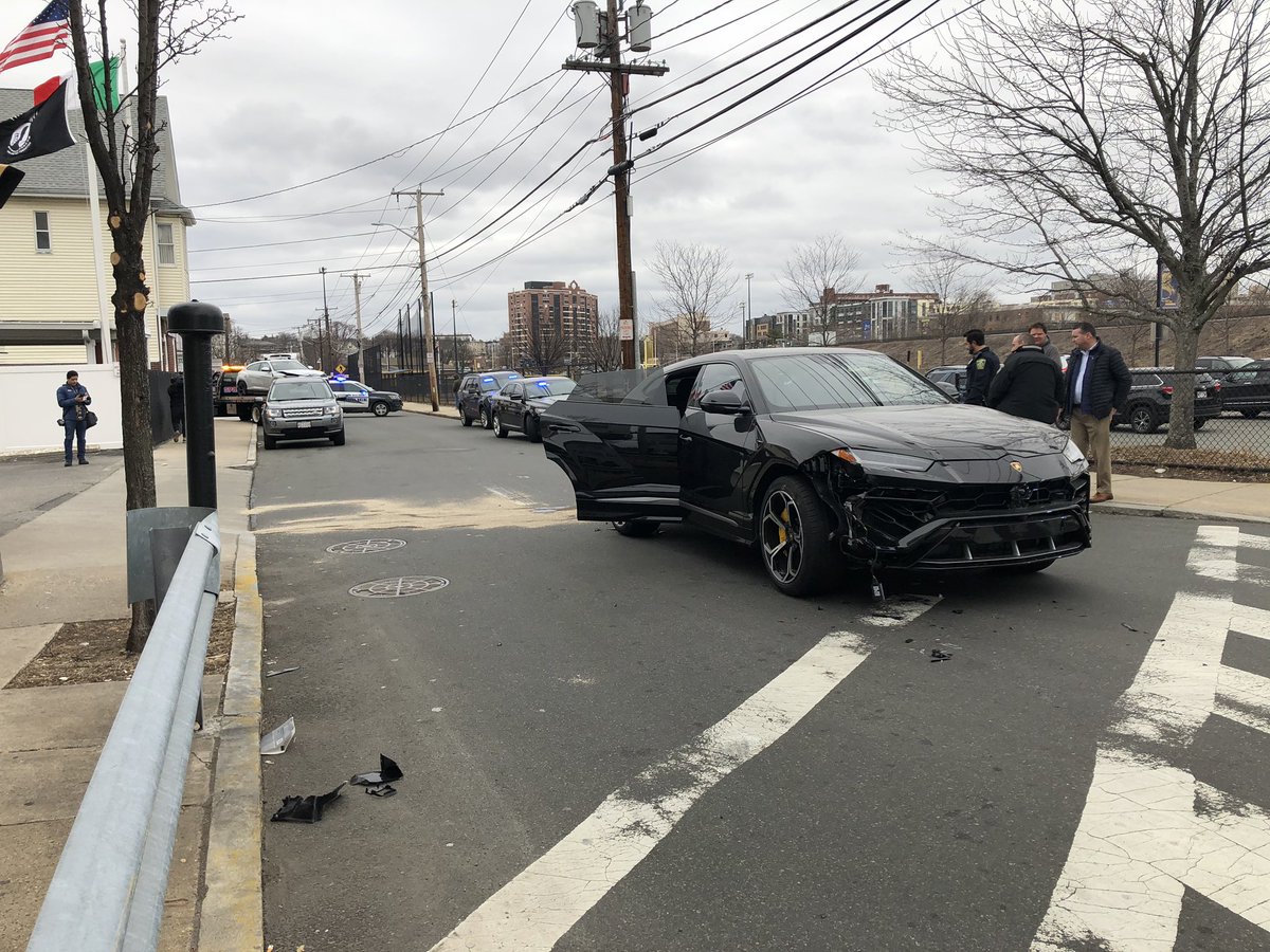 One suspect in stolen Lamborghinis case about to appear in court, per DA, an 18 year old.  Clerk says: 2 charges  Receiving stolen MV Resisting arrest 
