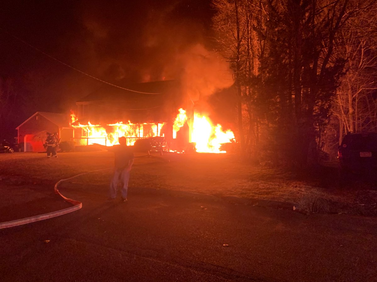 Fire in Attleboro destroys a home and sends firefighters to the hospital. 
