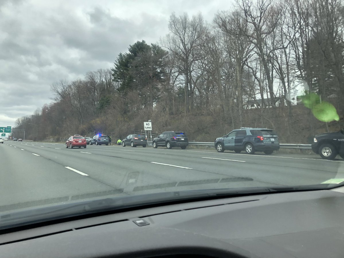MassStatePolice say they are investigating a car to car shooting. more than a dozen troopers are lined up along the highway and searching the area. 91 is closed off in parts. 