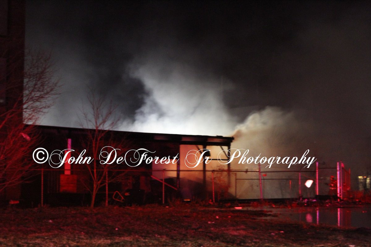 Holyoke ma FF's were called to 108 Cabot Street On 4-1-20 just before 10:30pm for a building fire. Upon arrival crews found a 2 story vacant loading dock area building attached to a 4 story mill well involved and a 2nd alarm was called.