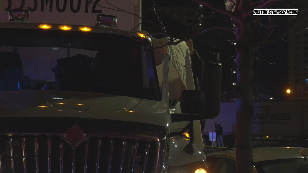 USPS driver on D street had a supposed heart attack while driving and crashed into a parked BMW. The driver of the semi was pronounced dead at the scene. 