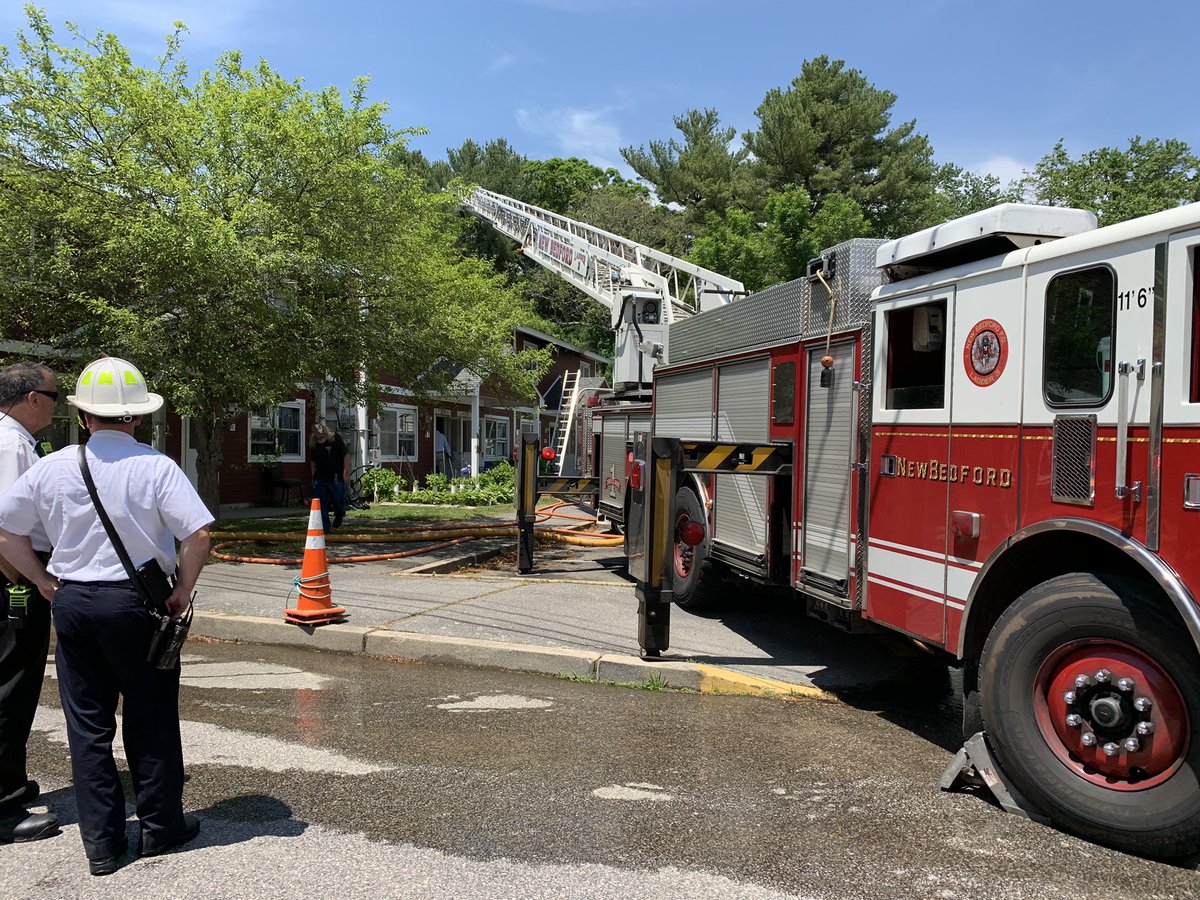 New Bedford Fire Dept. responding to 154 Amanda Ave for reports of a fire coming from the bathroom.  Chief Coderre Jr says most of the damage was to the roof where solar panels were placed. No injuries