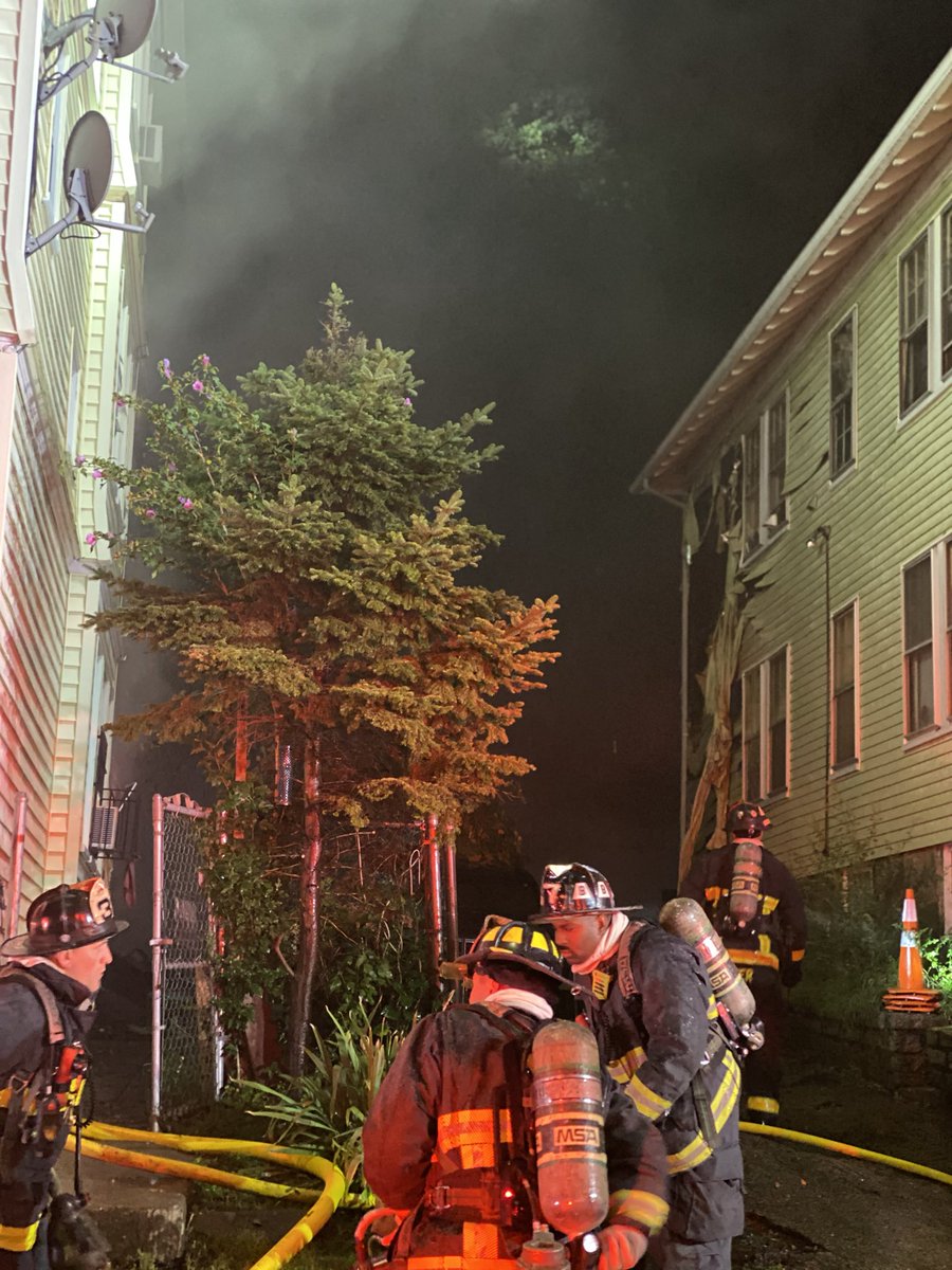 Boston Fire Dept.:A corrected location of the 4th alarm. The original fire building was 24 Fairmount St .The fire extended to the two adjacent buildings 20 and 26 Fairmount and  to a garage in the rear of 28 Fairmount