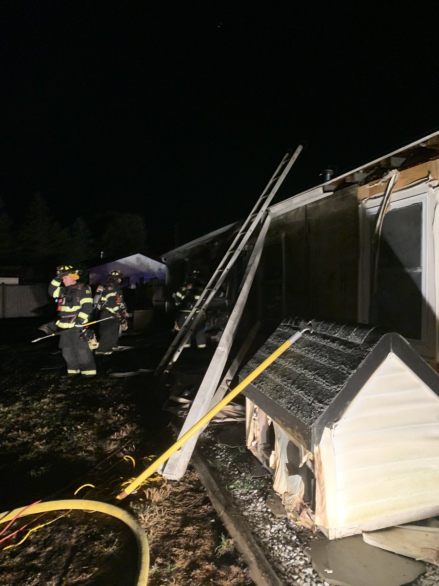 Early morning shed fire with damage to two homes this am. Whitman, Massachusetts 