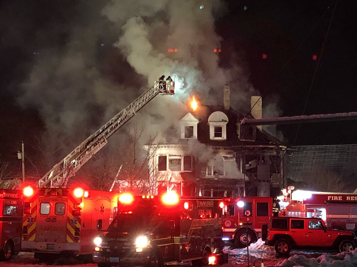 Scene Townsend 4th alarm church fire Townsend, Massachusetts News