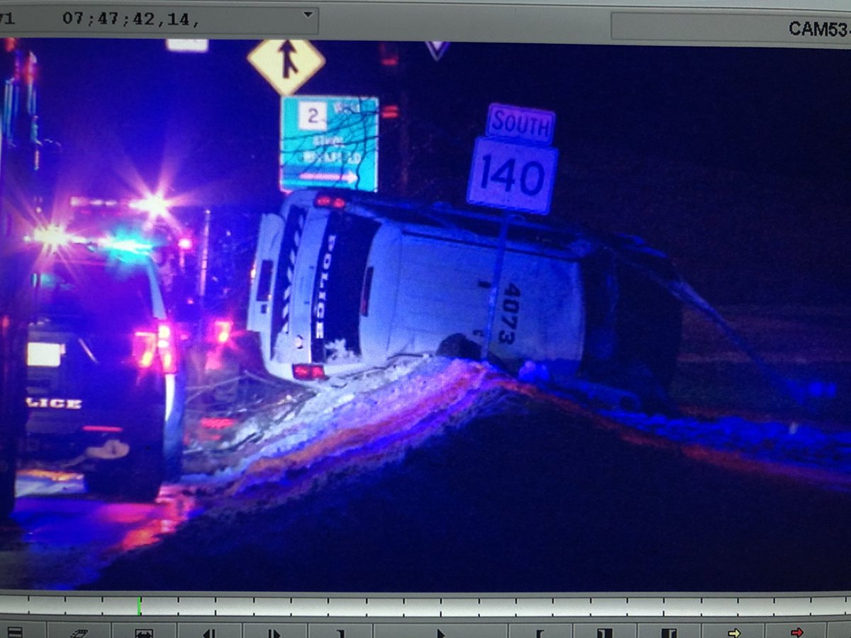 Westminster: W Main St IAO Sargent Rd, WPD crash, cruiser rolled over into a snowbank, investigation underway, tow truck on scene, no word on extent or if any injuries to the officer, roadway is open, proceed with caution