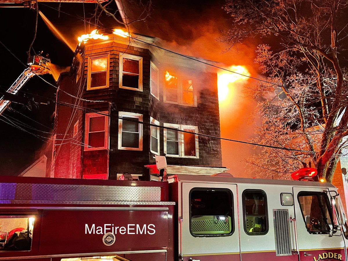 2nd alarm fire Lynn Ma, 3 decker on Murphy Way