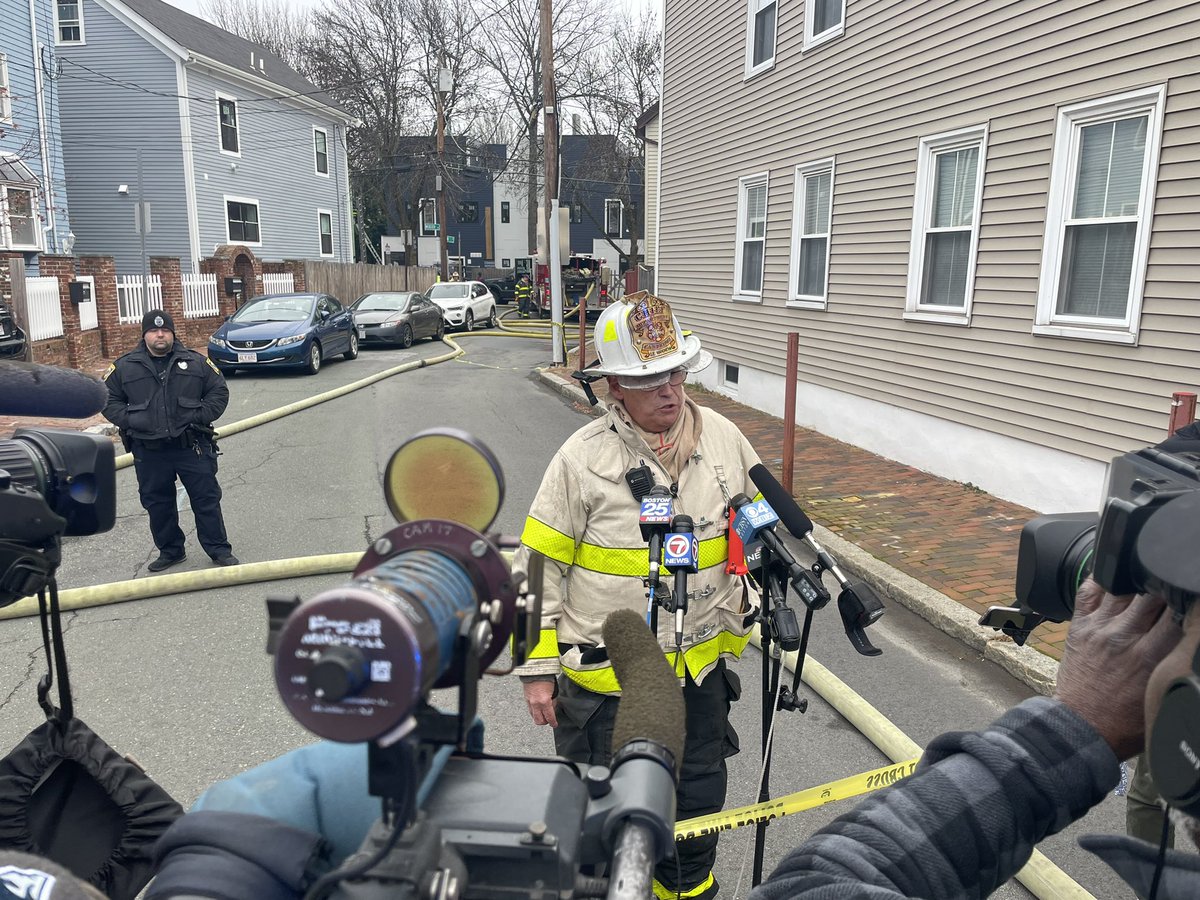 @CambridgeMAFire says one elderly woman died in the fire on Webster Ave. and Bristol St. 6 people are displaced. They're investigating how it started and the fire is under control now.  @7News spoke with a family member of the woman and he said they're devastated