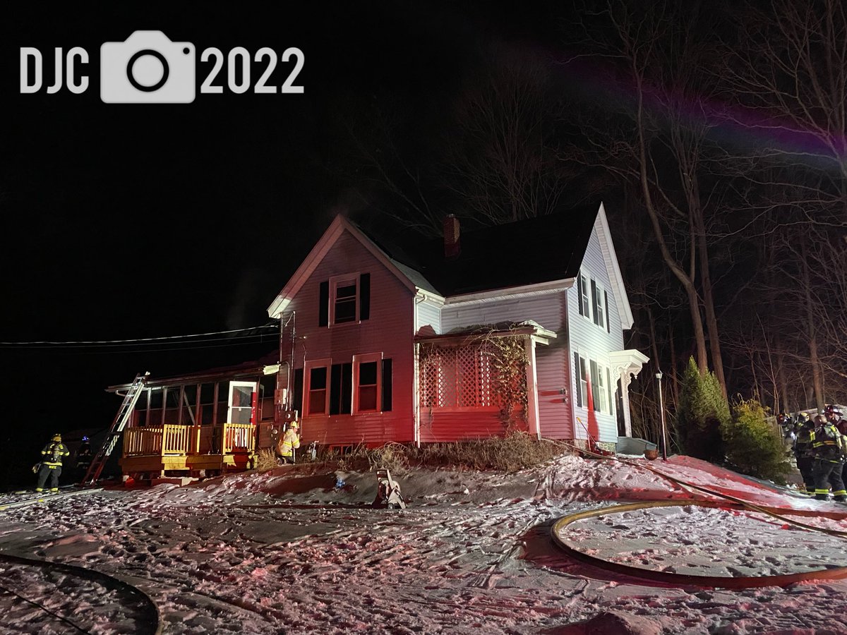 Quick Knockdown  on this 2 Alarm fire in Billerica (it is 6 degrees Fahrenheit)