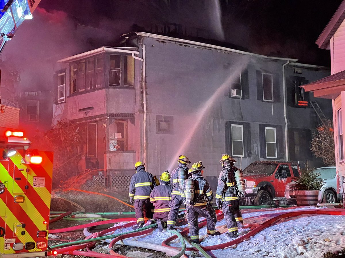 Worcester - 25 Wayne Street - Firefighters battled a 3 alarm fire in this multi-story house. No injuries