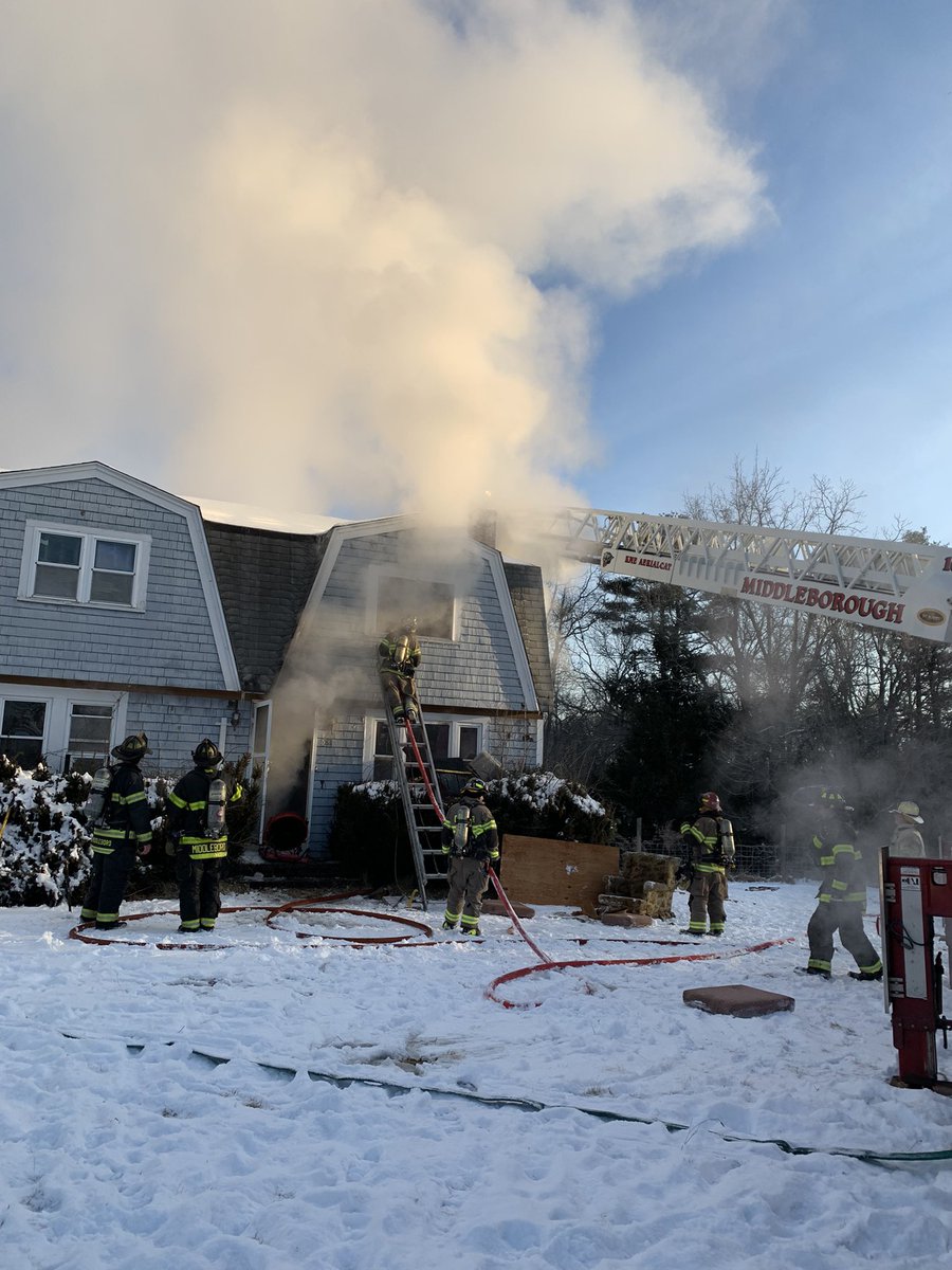 Proud to assist the Middleborough Fire with the Wareham St house fire this morning