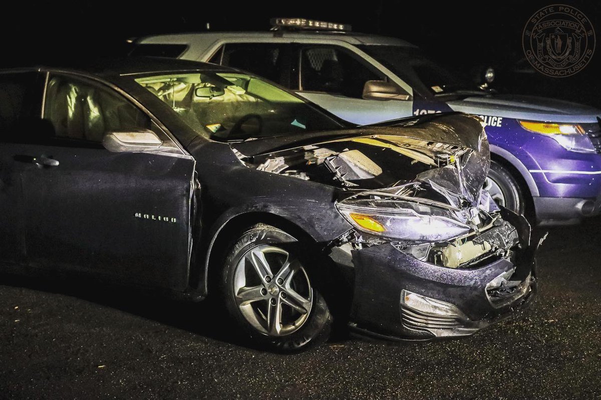 Last night at approximately 11:30pm, while commuting home, one of our members assigned to the H-Troop Detective Unit with over 10 years of service, was injured in a head on collision with an impaired driver on Standish Street in Marshfield   