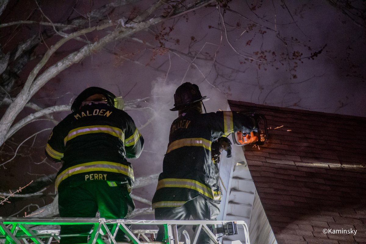 Crews in Malden battling a multi-alarm fire. 