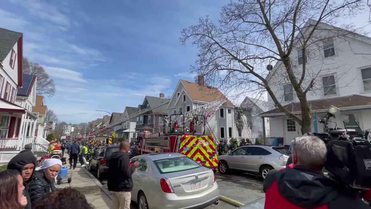 Crews are working a fire on Oakley St. in Dorcester. focusing on the back of the home