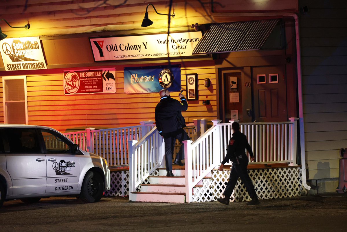 A female was shot inside a Hyundai Sonata at Lawrence and Skinner streets in Brockton