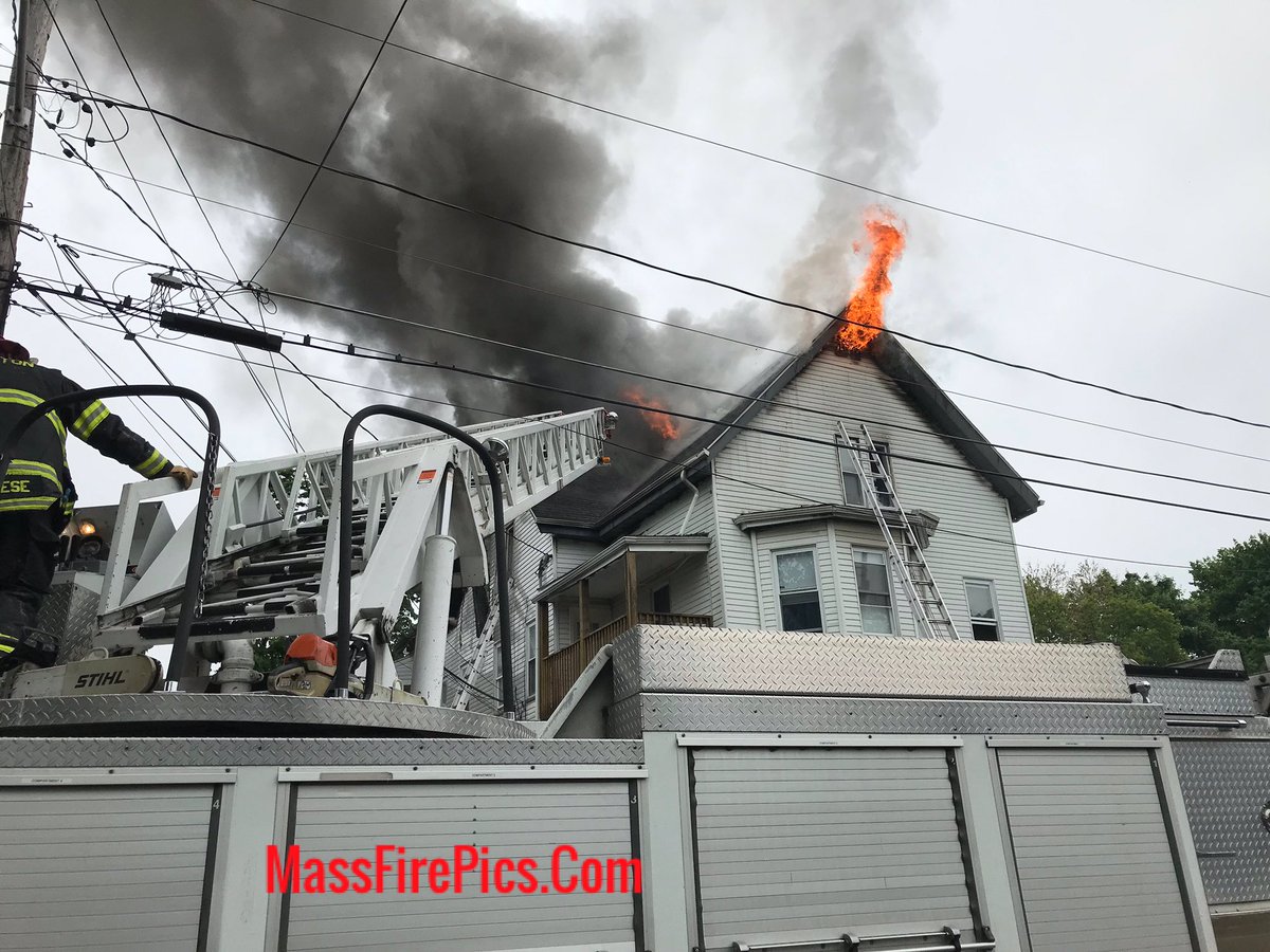 3rd Alarm Brockton Ma. Box 2213 148 Florence Street. Eng-5 reported smoke showing from the roof of an occupied 2.5 story woodframe. WF by Eng-5, 2nd Alarm by Car-56, 3rd Alarm by Acting Car-55 DC Galligan. Companies had fire 3rd floor/attic, stretched (5) hand lines