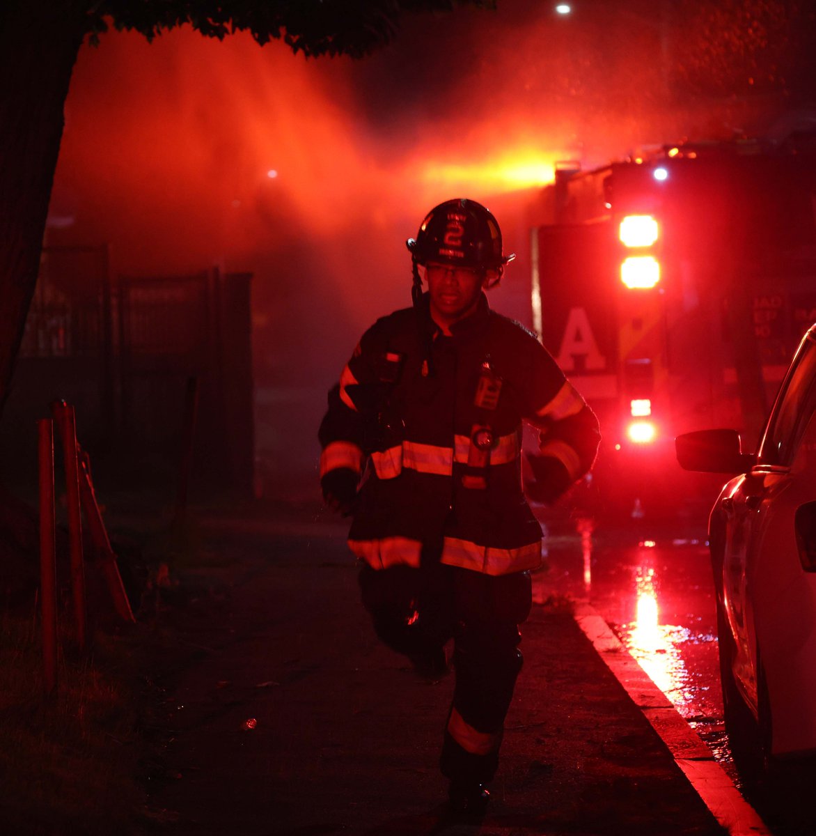 House fire at 40 Calmar Street, Brockton