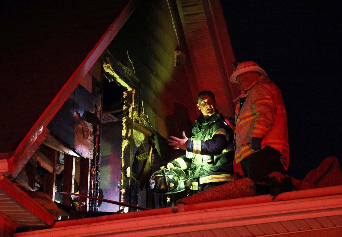 House fire at 40 Calmar Street, Brockton