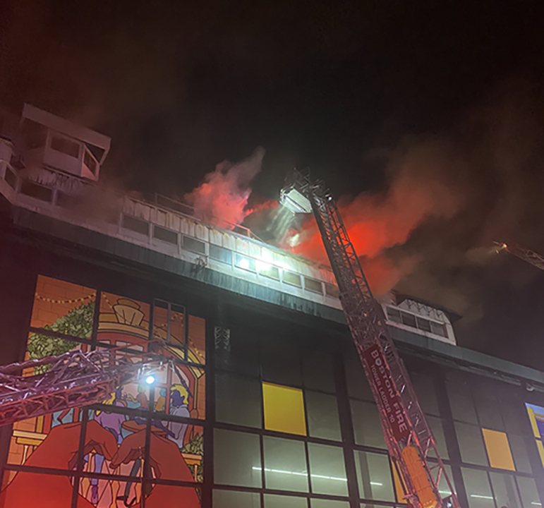 Boston racetrack fire: Suffolk Downs erupts into flames, firefighters act swiftly to save historic building