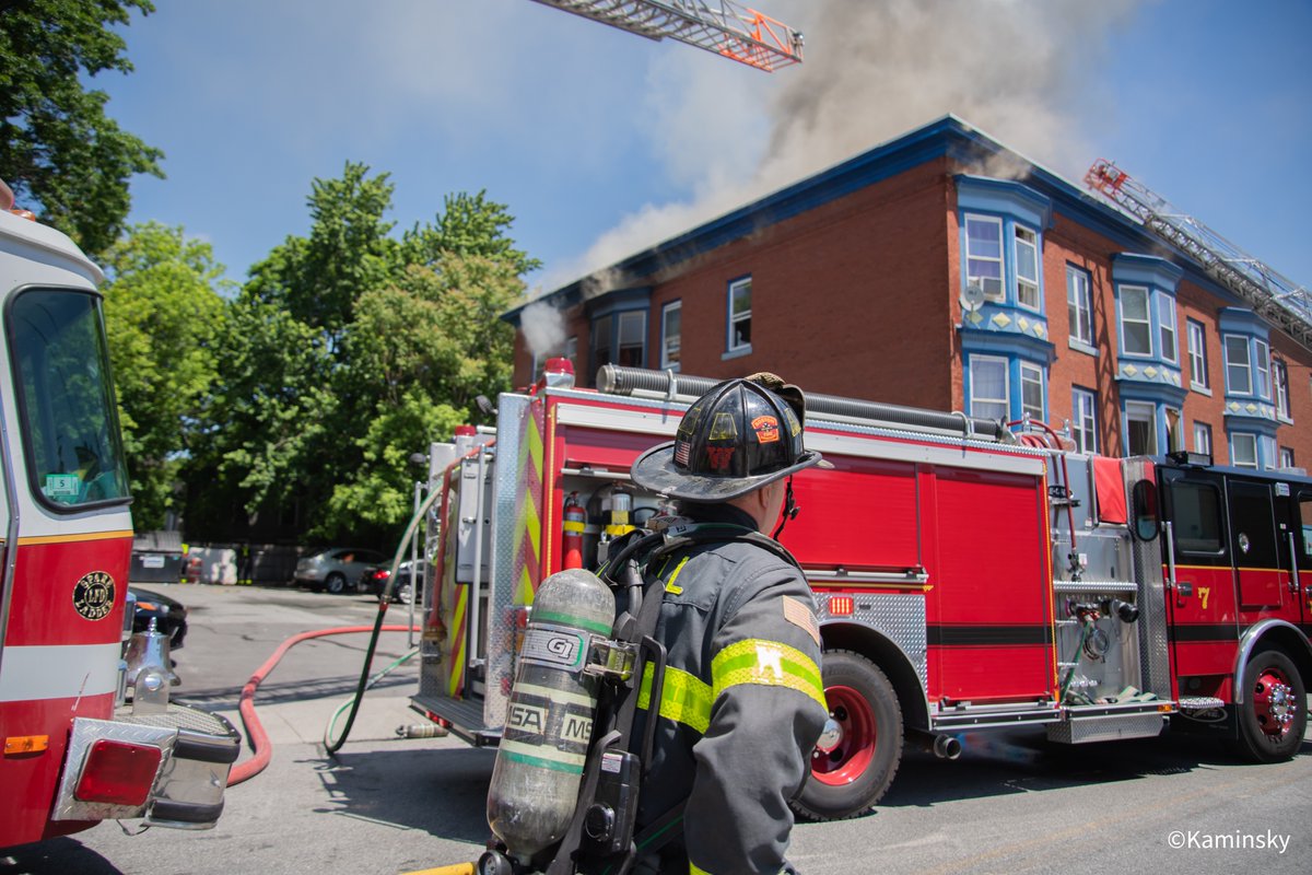 Crews in Lowell battling a multi-alarm fire. 