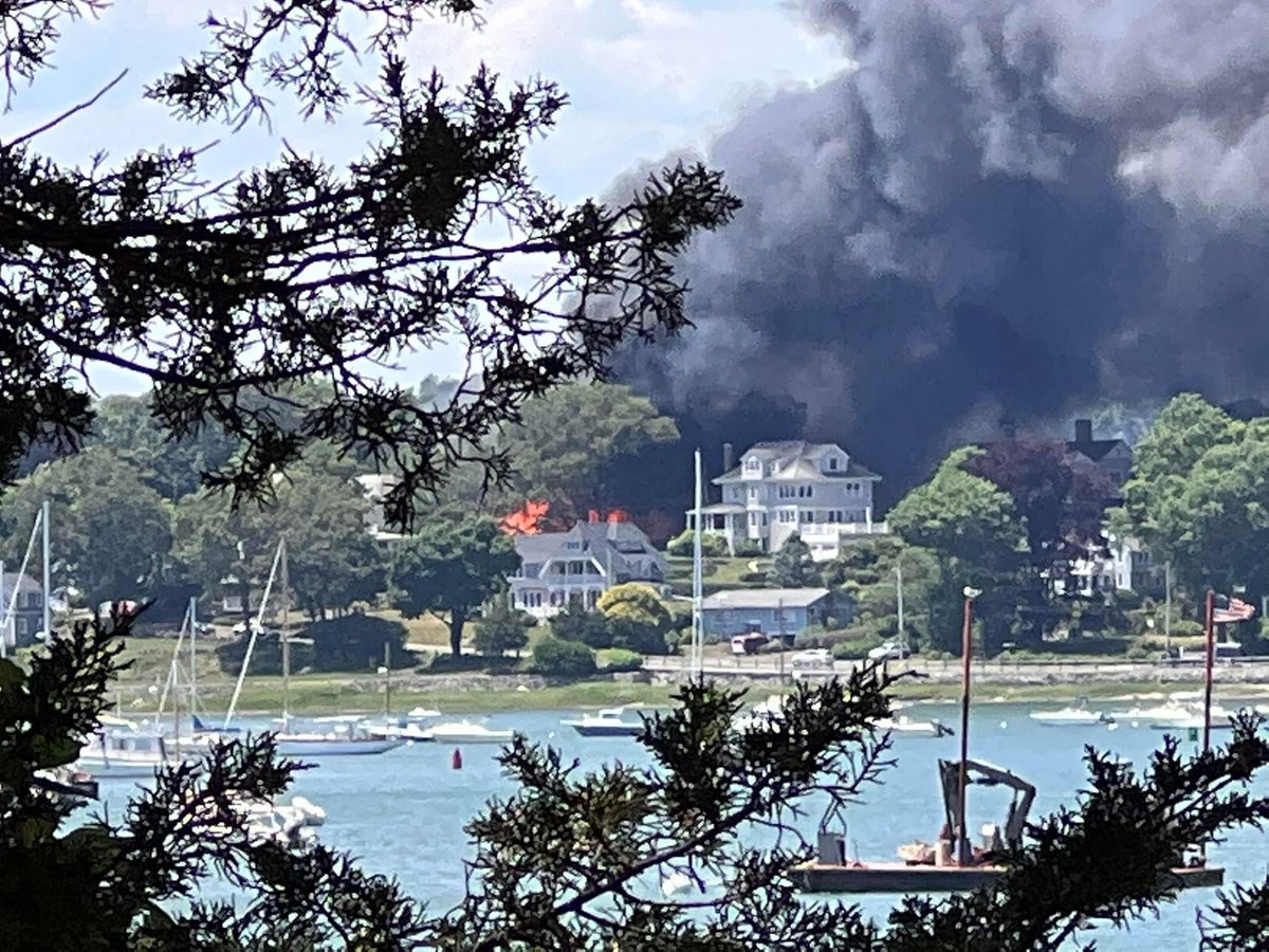 House fire on Mann Street in Hingham (Crow Point)