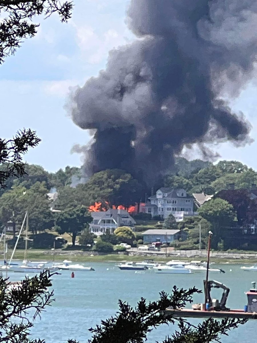 House fire on Mann Street in Hingham (Crow Point)