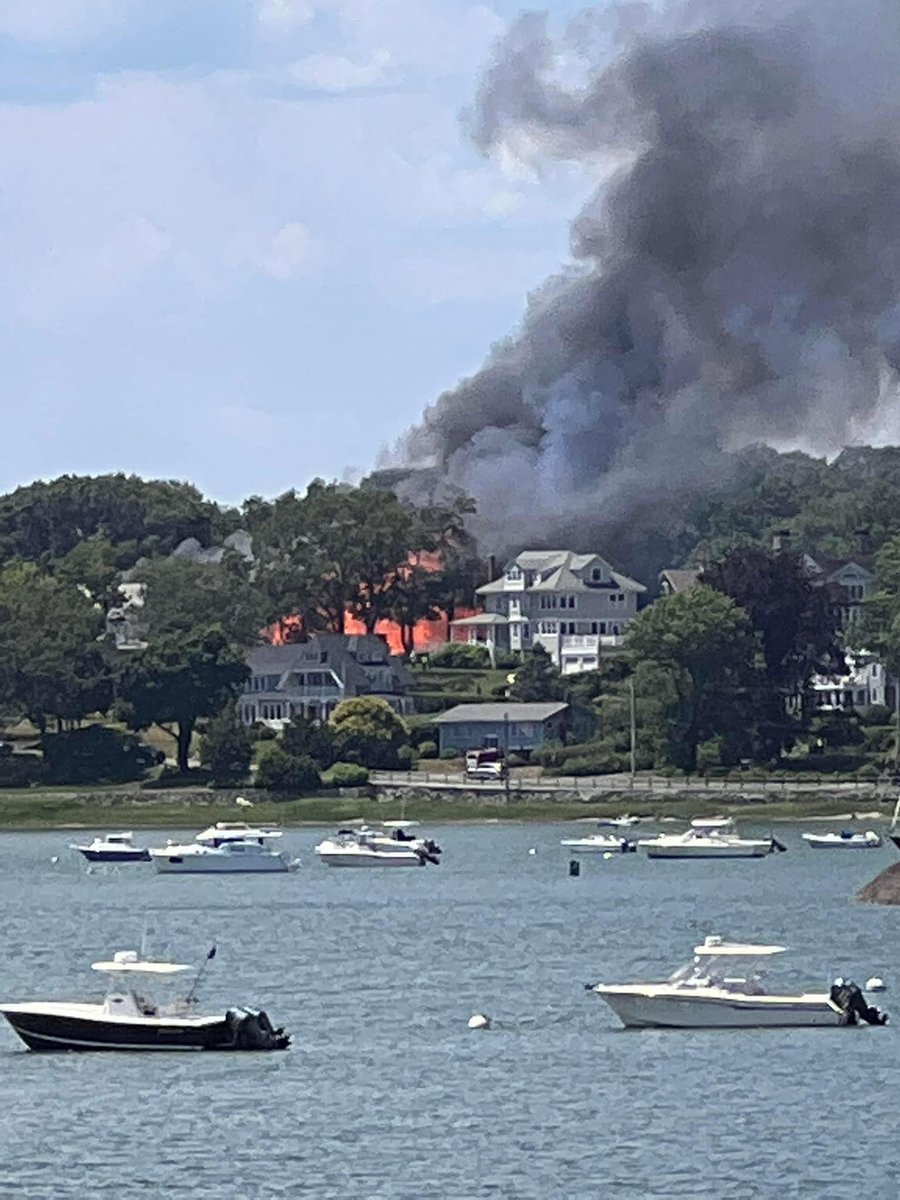 House fire on Mann Street in Hingham (Crow Point)