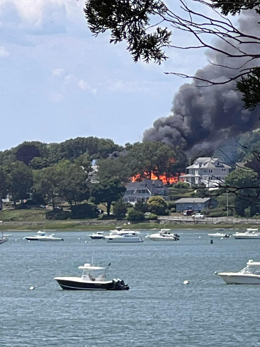 House fire on Mann Street in Hingham (Crow Point)