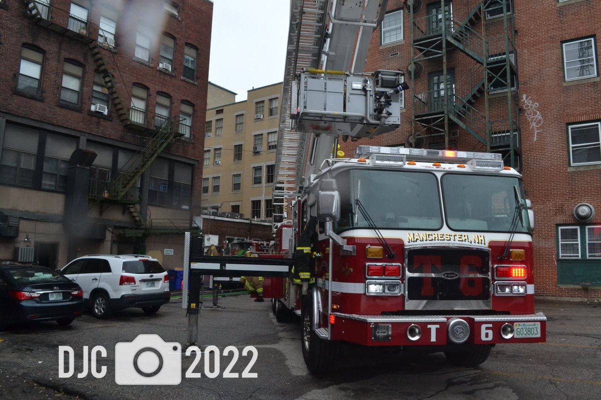 Manchester FD making quick work of a fire in a restaurant.  The fire, located on Elm Street, went to a 2nd Alarm