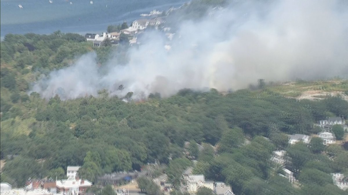 Large brush fire burning right now in Gloucester