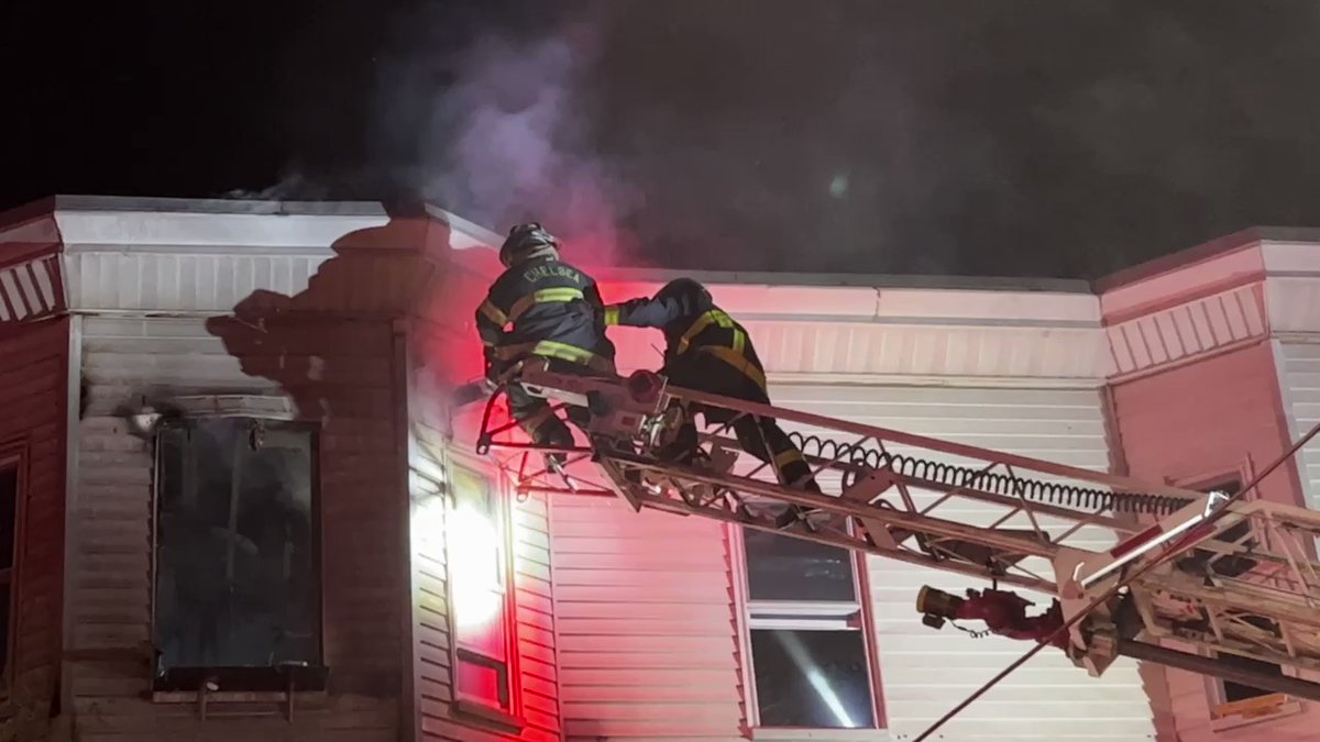 Chelsea MA 3rd Alarm 5 John St. Fire in large 3 sty OMD. Fire was in 1st floor extended to the cockloft.