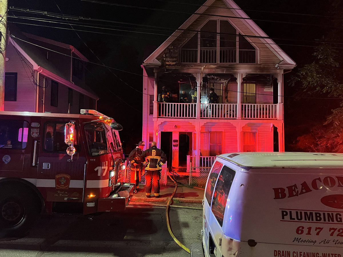 @BostonFire on scene on Savin Hill Ave with a porch fire, which has been knocked down at this time. No injuries reported