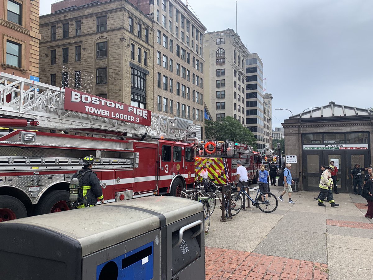 Location in Boston, reported train fire