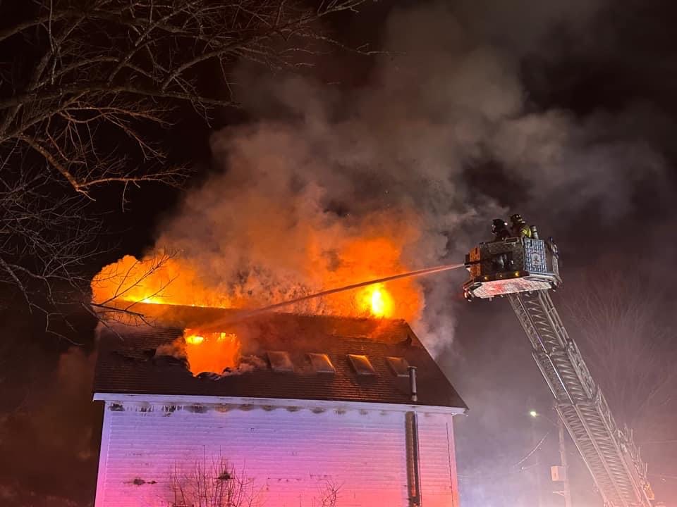 Around 10:30pm last night, Reading Engine 3 along with numerous other communities assisted Wilmington Firefighters at their 2nd alarm structure fire on Lowell Street. The building was heavily damaged during the incident.  