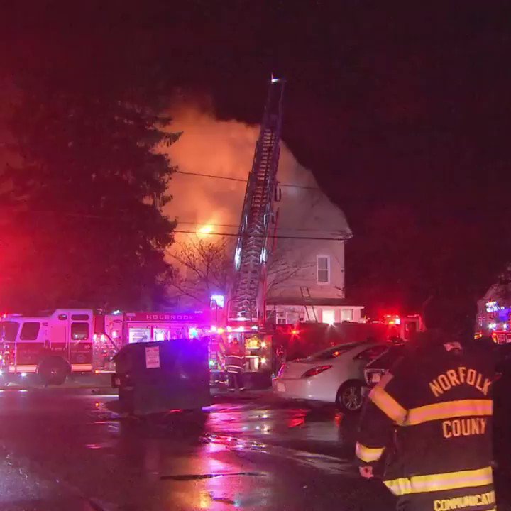 2 people taken to hospital after massive, wind-driven blaze tears through Holbrook home